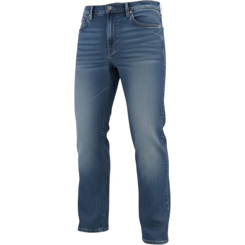 Wrangler Mens Blue Denim Straight Leg Stretch Jeans 42x30 A101 4020 Medium Wash